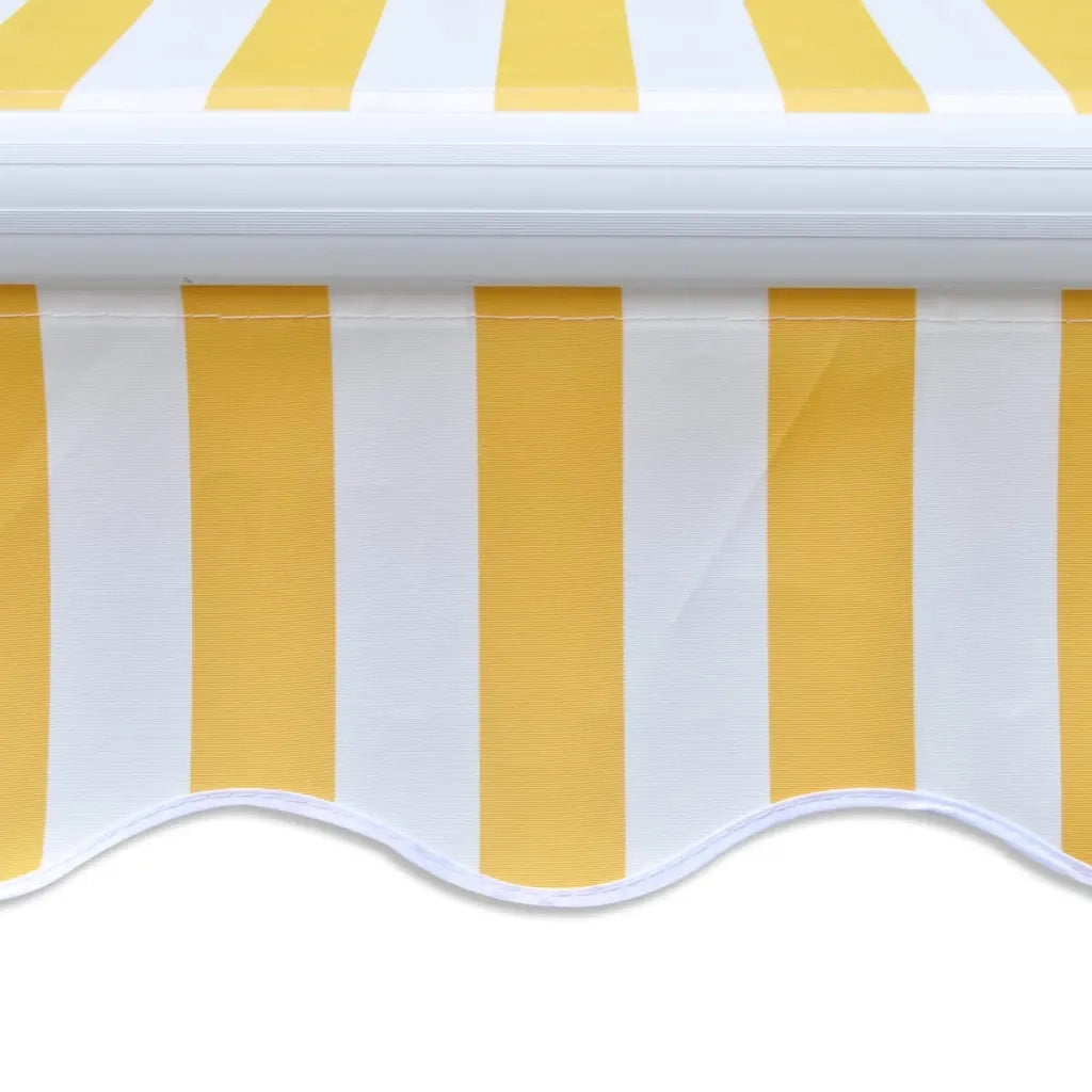 Tenda da Sole Pieghevole Manuale 300 cm Gialla/Bianca 275558
