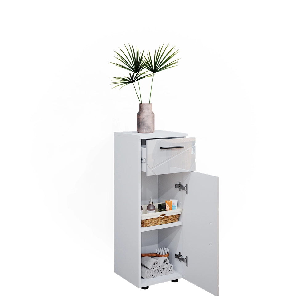 Mobiletto bagno Irma Bianco lucido 30 x 81 cm Vicco