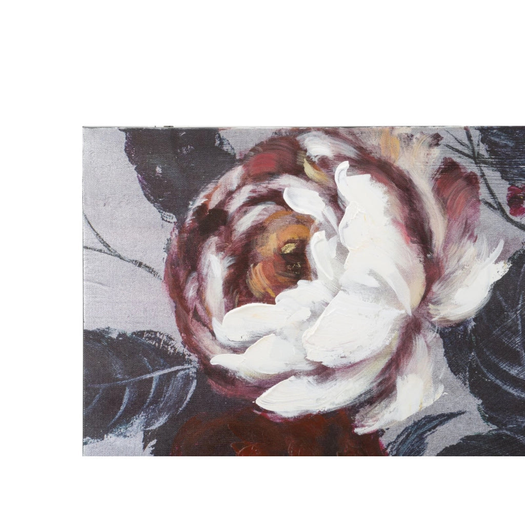 Stampa su Tela Fiori 69, Multicolore, Legno, 120x3,7x60 cm
