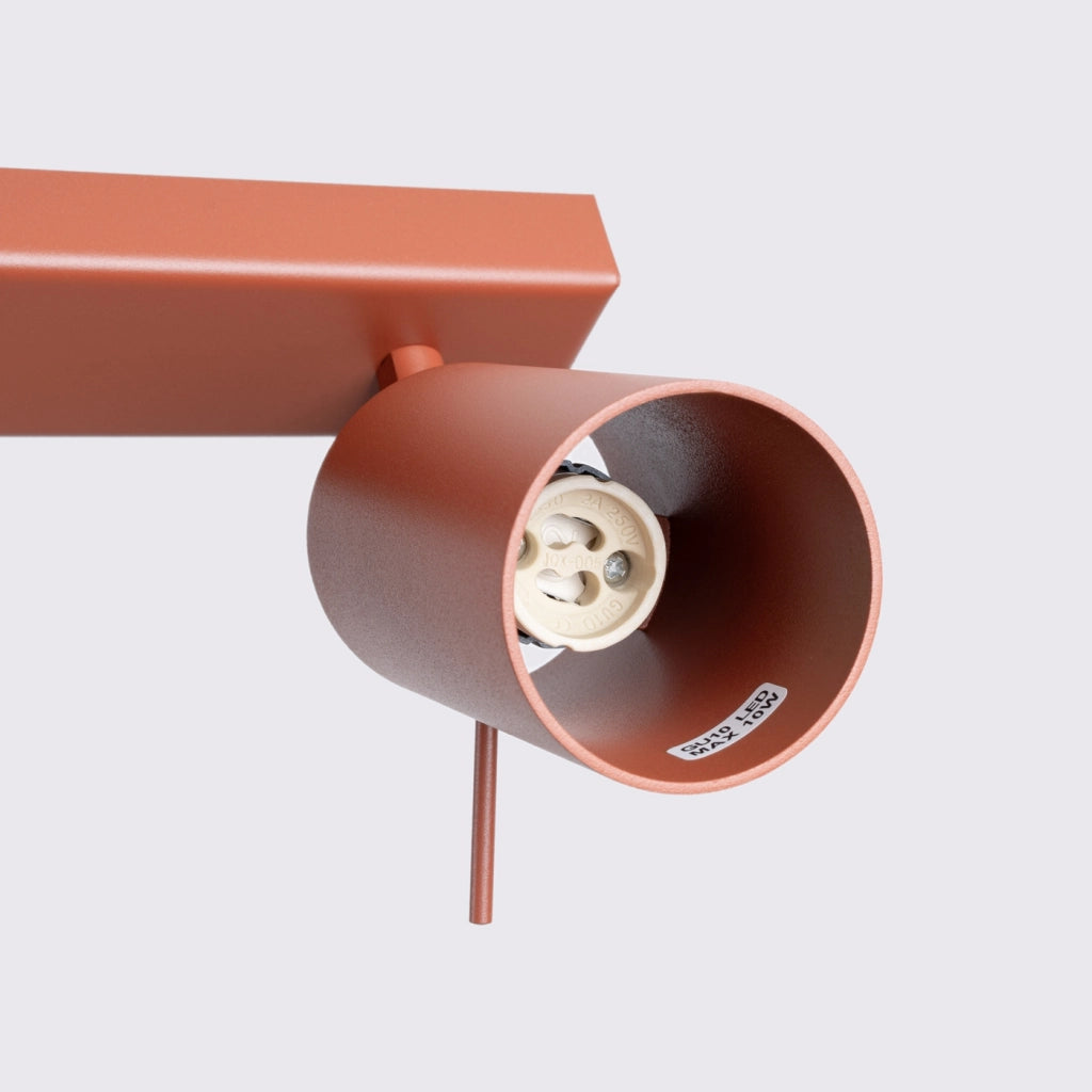 Lampada da soffitto RING 3L rosso ocra