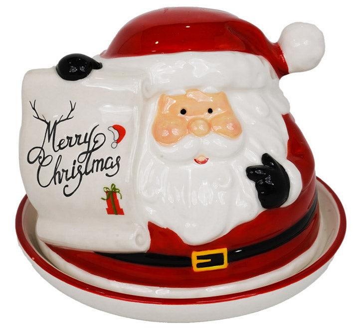Portaburro Babbo Natale H12 cm in Ceramica