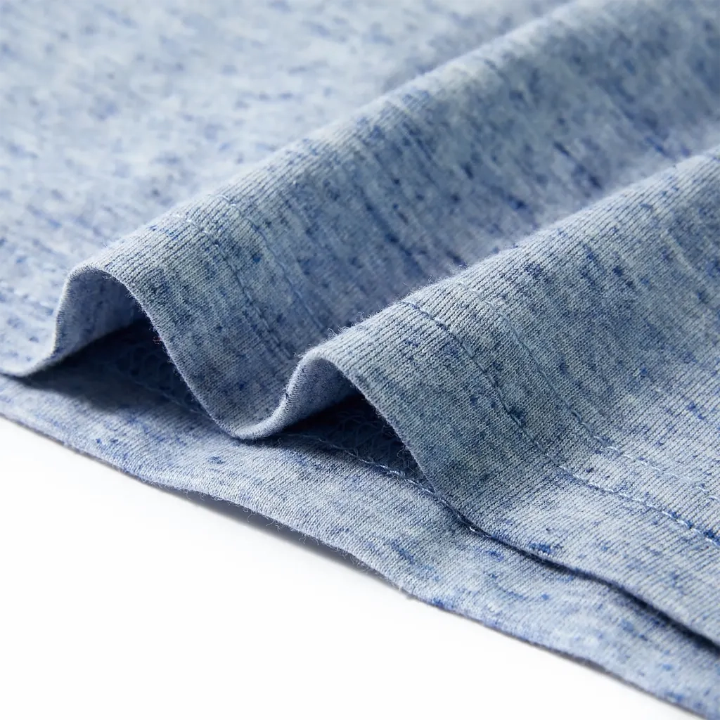 Maglietta da Bambino a Maniche Corte Blu Mélange 128 12172