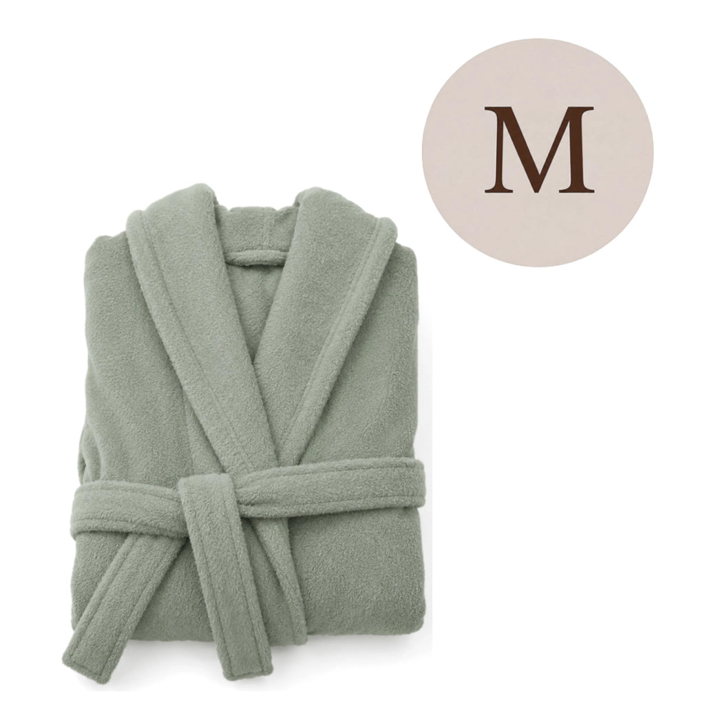Satoka, Accappatoio 100% Cotone con Cappuccio, Verde Salvia