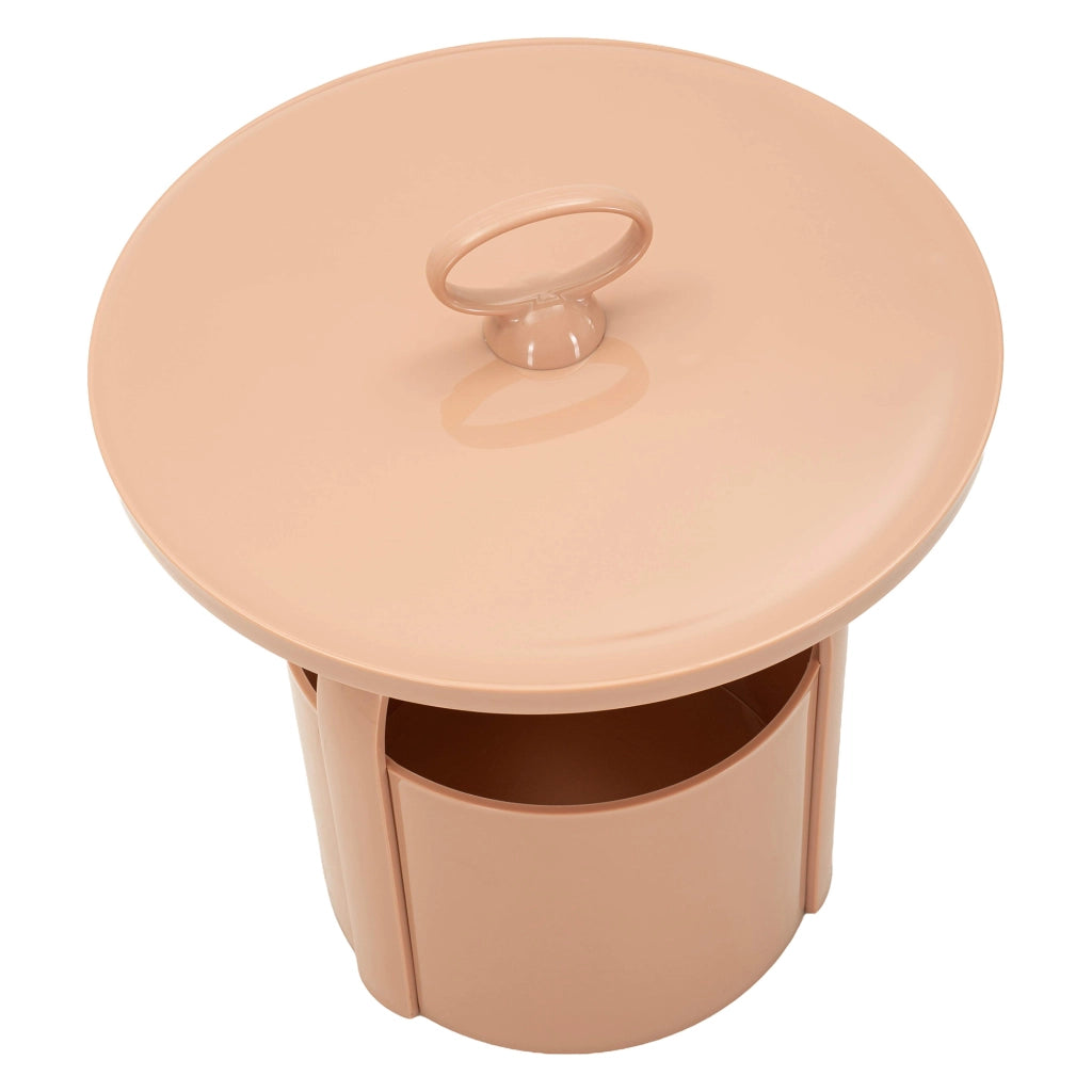 Inle, Tavolino da Salotto Forma Rotondo, 46x54x46h cm Rosa