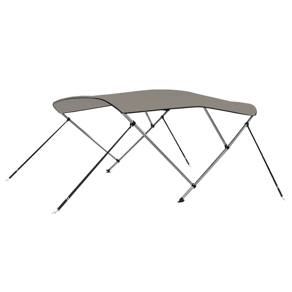 Bimini di Prua con Tendalino 3 Archi Grigio 183x180x137 cm 94800