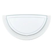 Applique Contemporanea Planet 1 Acciaio Bianco 1 Luce E27