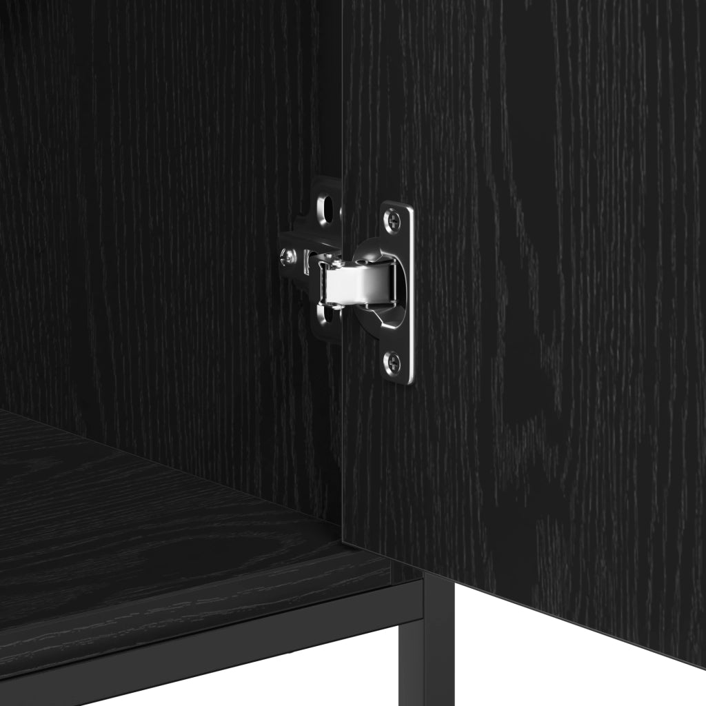 Credenza Rovere Nero 69 x 35 x 80 cm Legno multistrato 862981