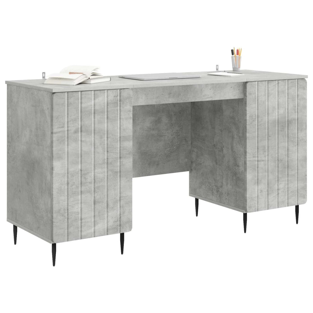 Scrivania con lo scaffale Grigio Cemento 142,5 x 50 x 75 cm 3414588