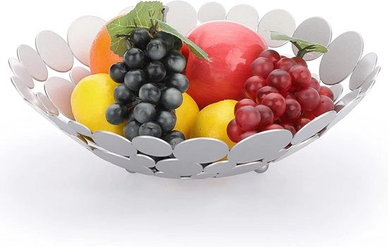 Supporto per Frutta in Metallo - Per una Maggiore Conservazione - Argento - Accessorio da Cucina