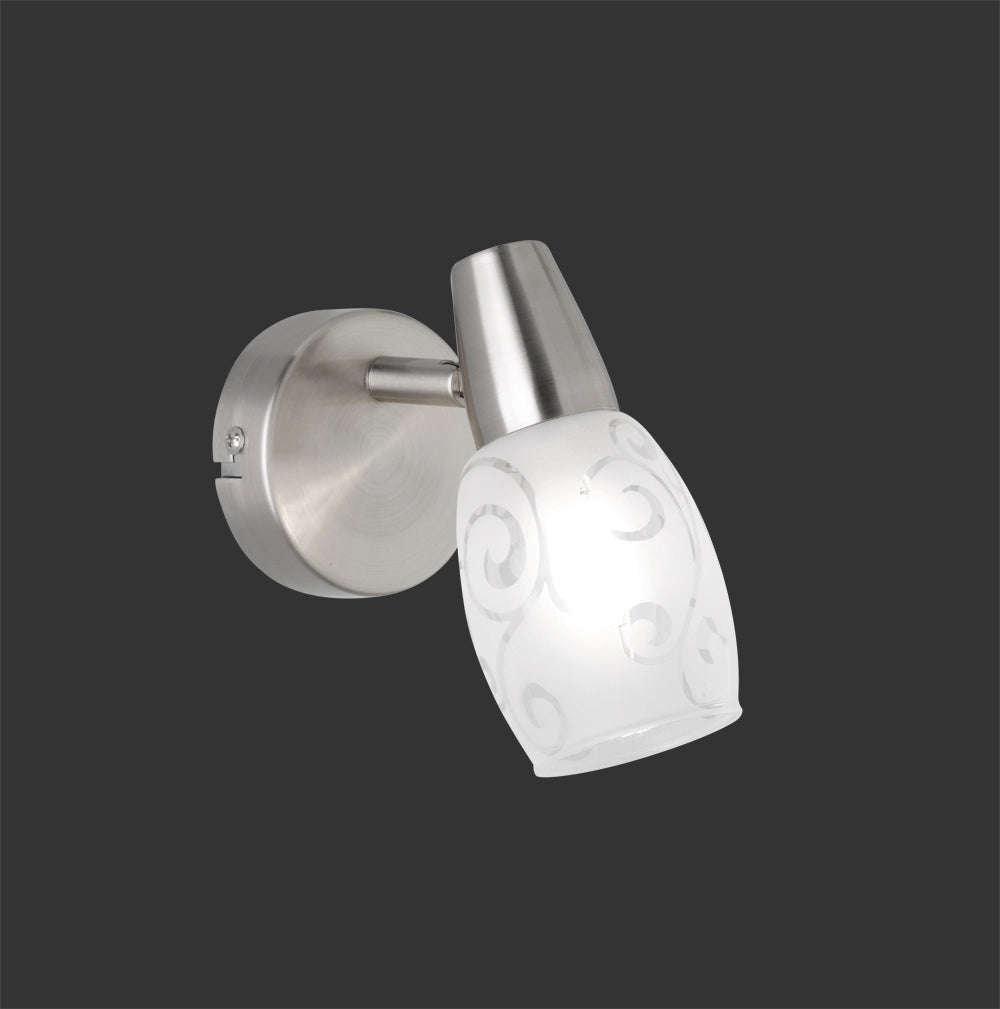 Faretto Spot Singolo E14 Soffitto Diffusore Vetro Satinato Colmar GD Trio