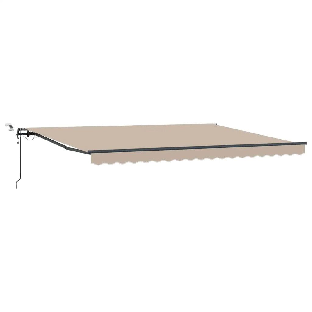 Tessuto per Tenda con Beige 450 × 300 cm Poliestere 3330976