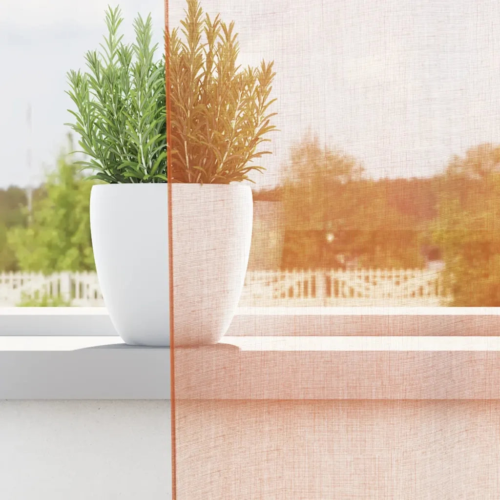 Tende in Voile con Passanti 2 pz Terracotta 140x175 cm
