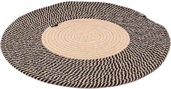 Tappeto in Juta Tessuto Gevloccio Rond in Stile Scandinavo Per Sala da Pranzo (45 cm / 1772 pollici)