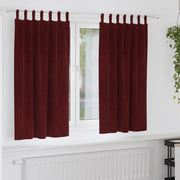 Tende oscuranti  con anelli 2 pezzi Vino Rosso Velluto