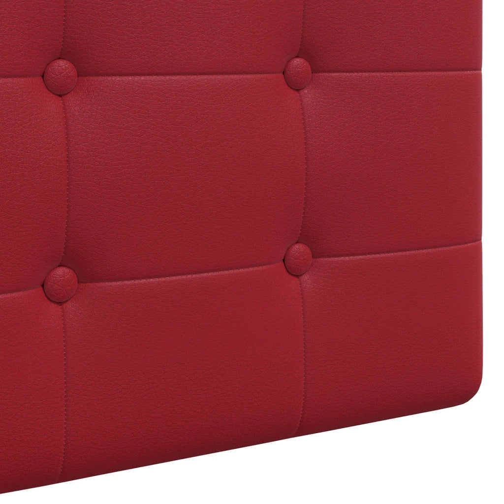 Testiera | Testata sospesa Con luce LED Rosso Vino Similpelle
