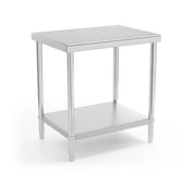 Tavolo da lavoro professionale in acciaio inox da cucina 80 x 60 cm portata 190 kg 14_0003664