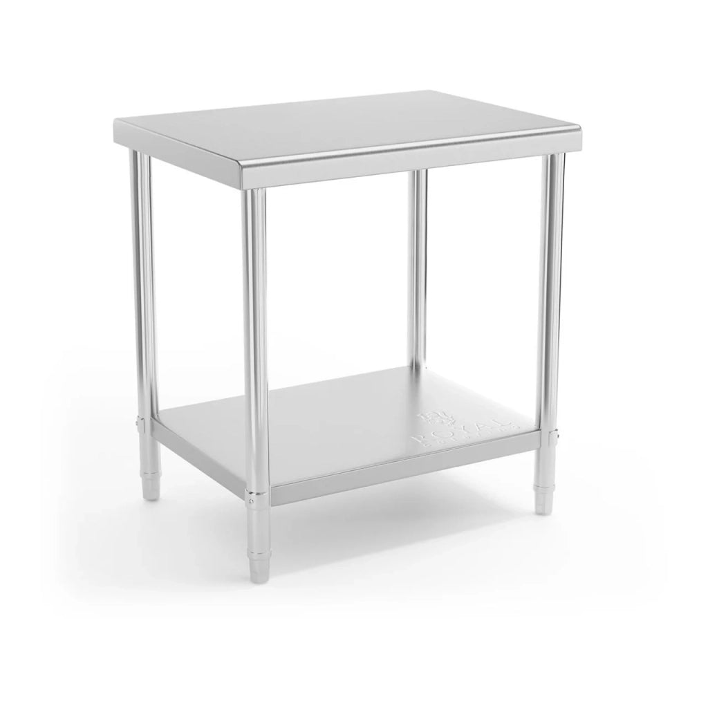Tavolo da lavoro professionale in acciaio inox da cucina 80 x 60 cm portata 190 kg 14_0003664