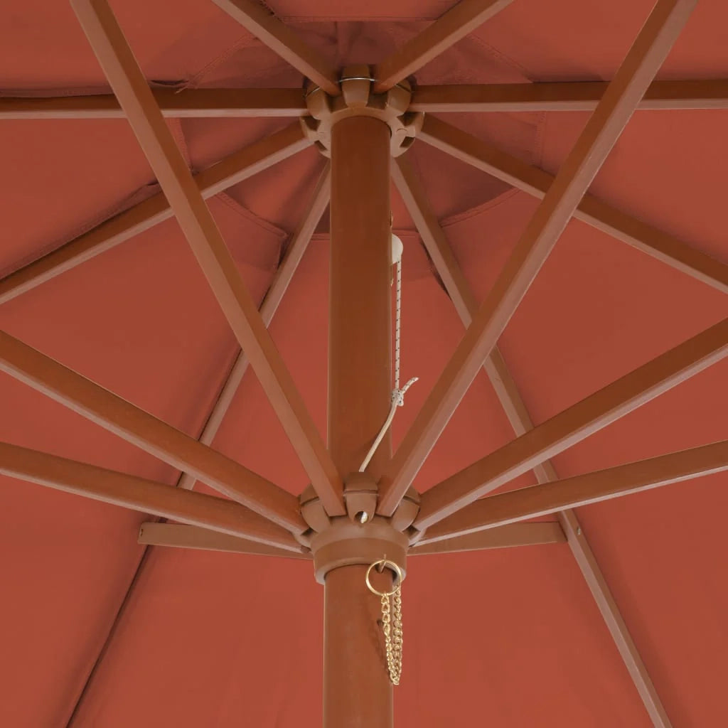 Ombrellone da esterno con palo in legno 300 cm terracotta 02_0008250