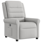 Poltrona | Sedia Relax Reclinabile in Tessuto Grigio Nuvola