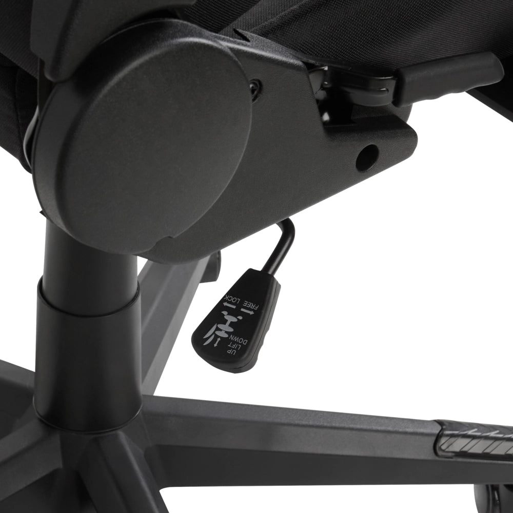 Sedia da ufficio ergonomica in tessuto con braccioli regolabili di colore nero poltrona gaming stile moderno