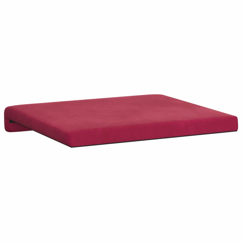 Cuscino per panchina 4 pcs Velluto Rosso Vino Profondità 35 cm 42043103