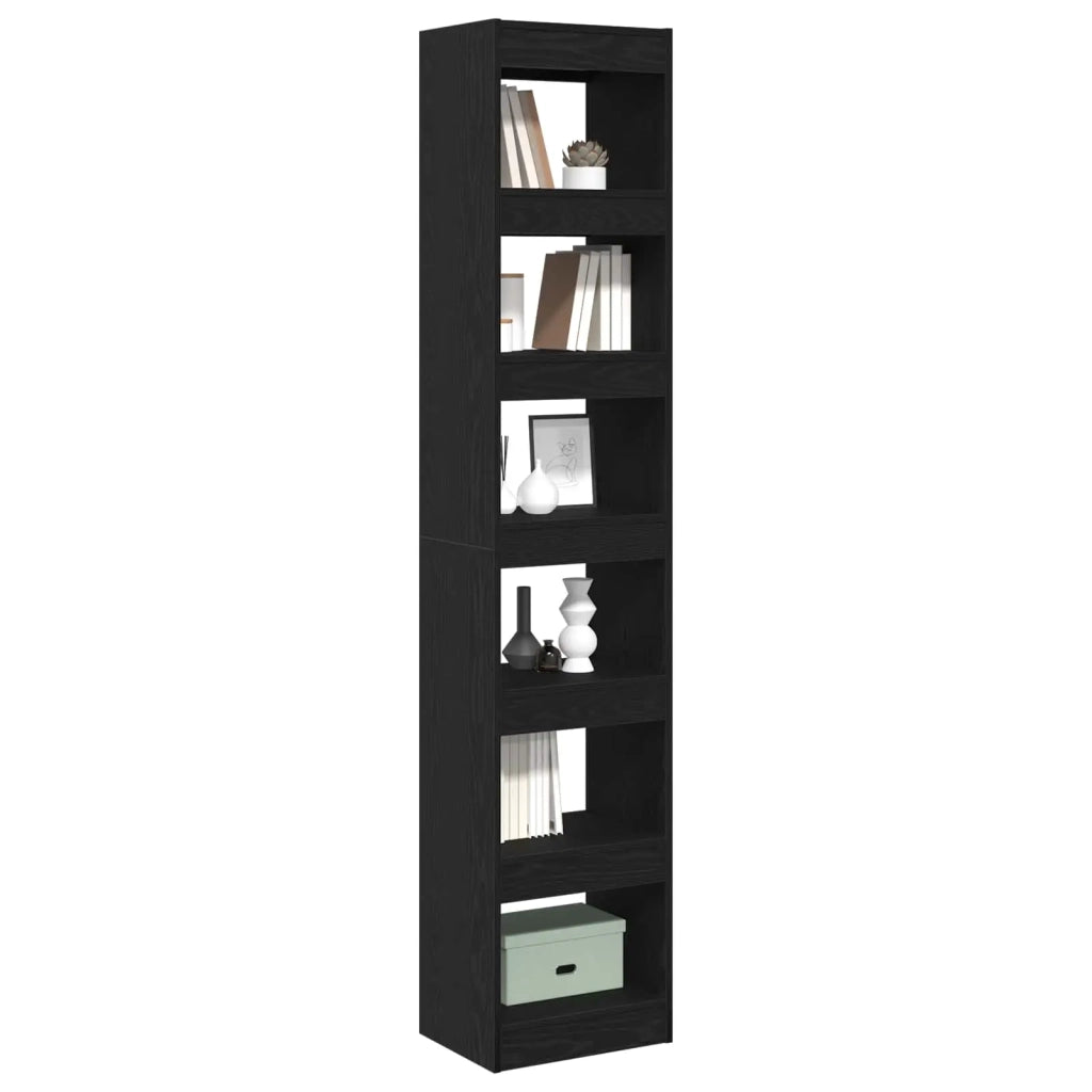 Armadio per Libri Rovere Nero 40 x 30 x 198 cm 862719