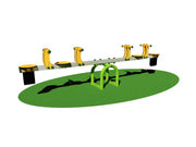 Bilico Junior 2/4 posti Giochipark in alluminio EN AW 6060 con sedute in HPL - 4 posti