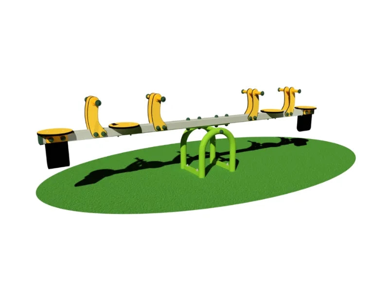 Bilico Junior 2/4 posti Giochipark in alluminio EN AW 6060 con sedute in HPL - 4 posti