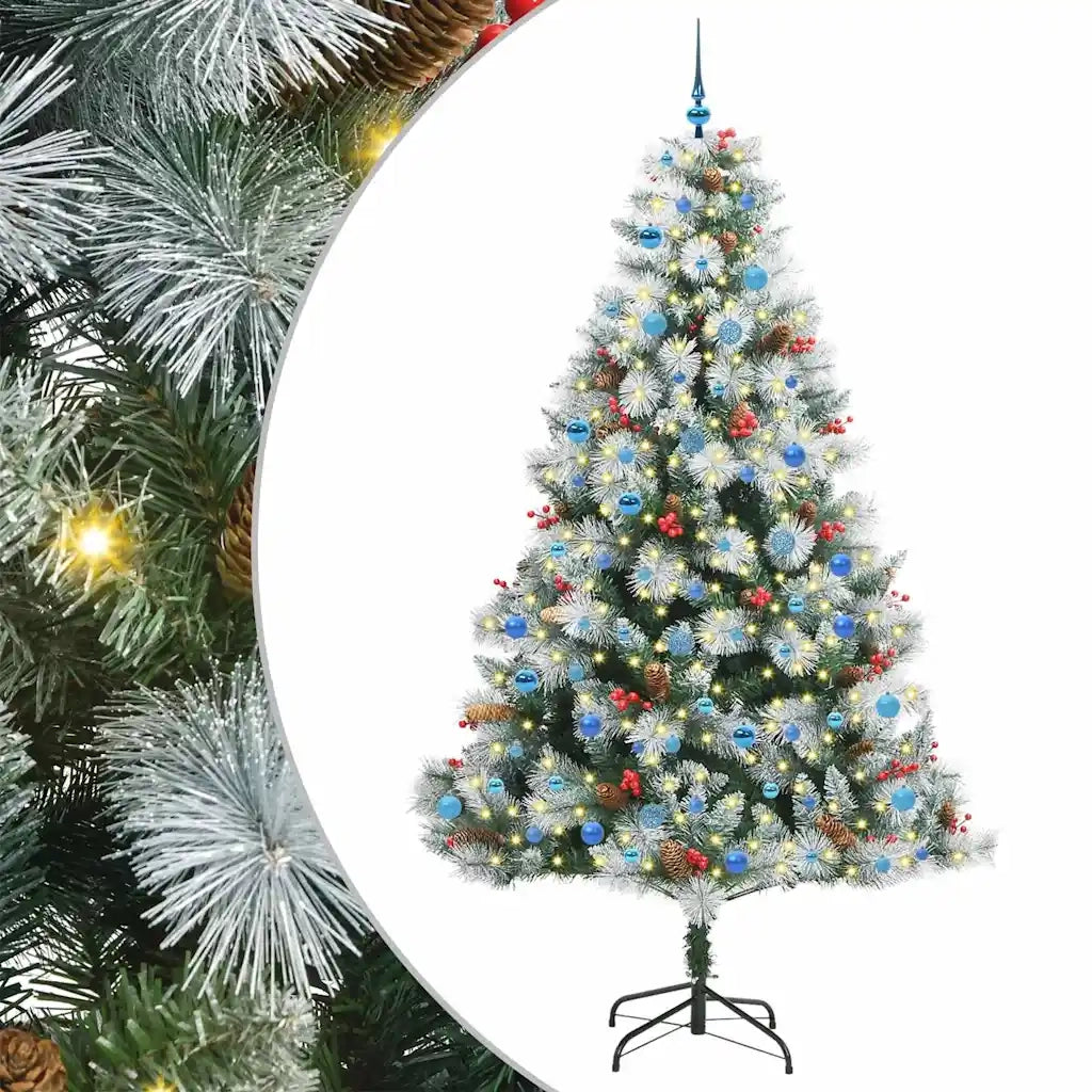 Albero di Natale artificiale Verde e bianco 240 cm 3395204