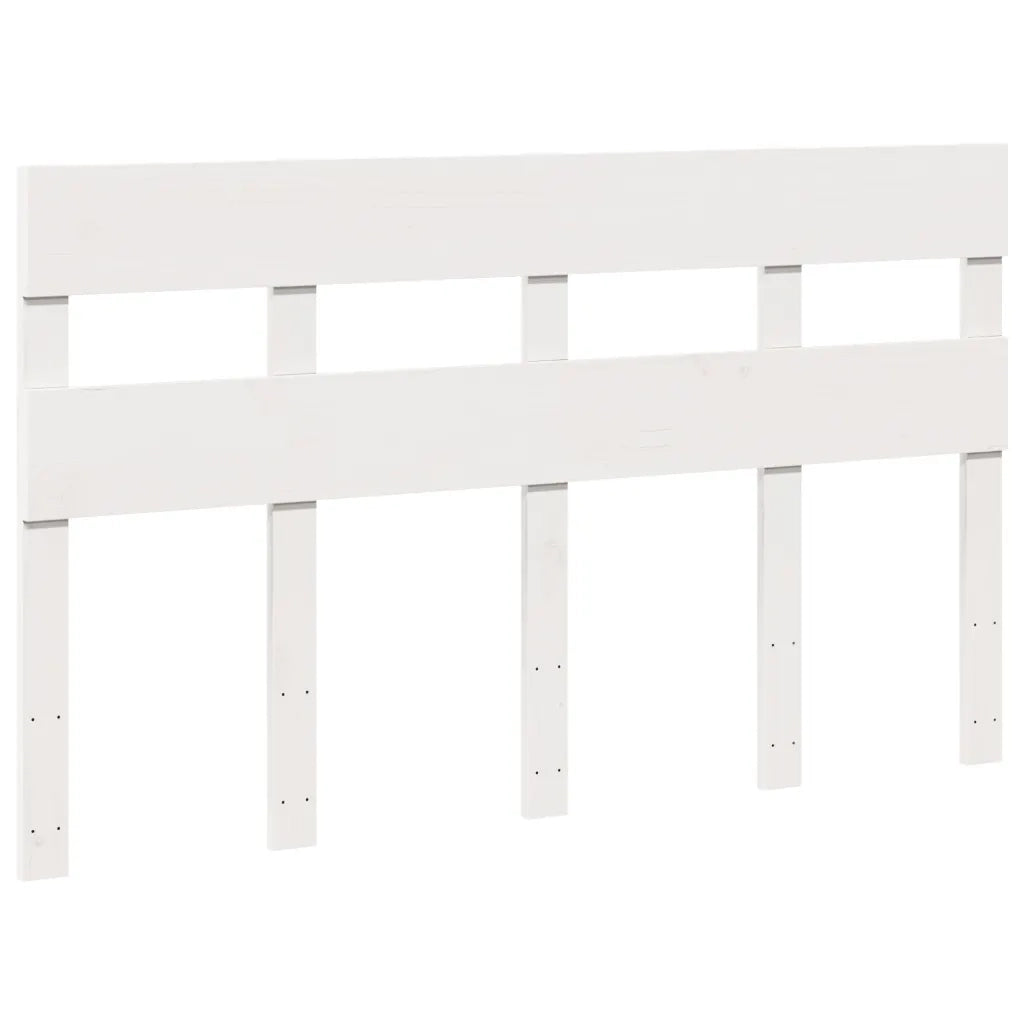 Letto senza Materasso Bianco 140x190 cm Legno Massello di Pino