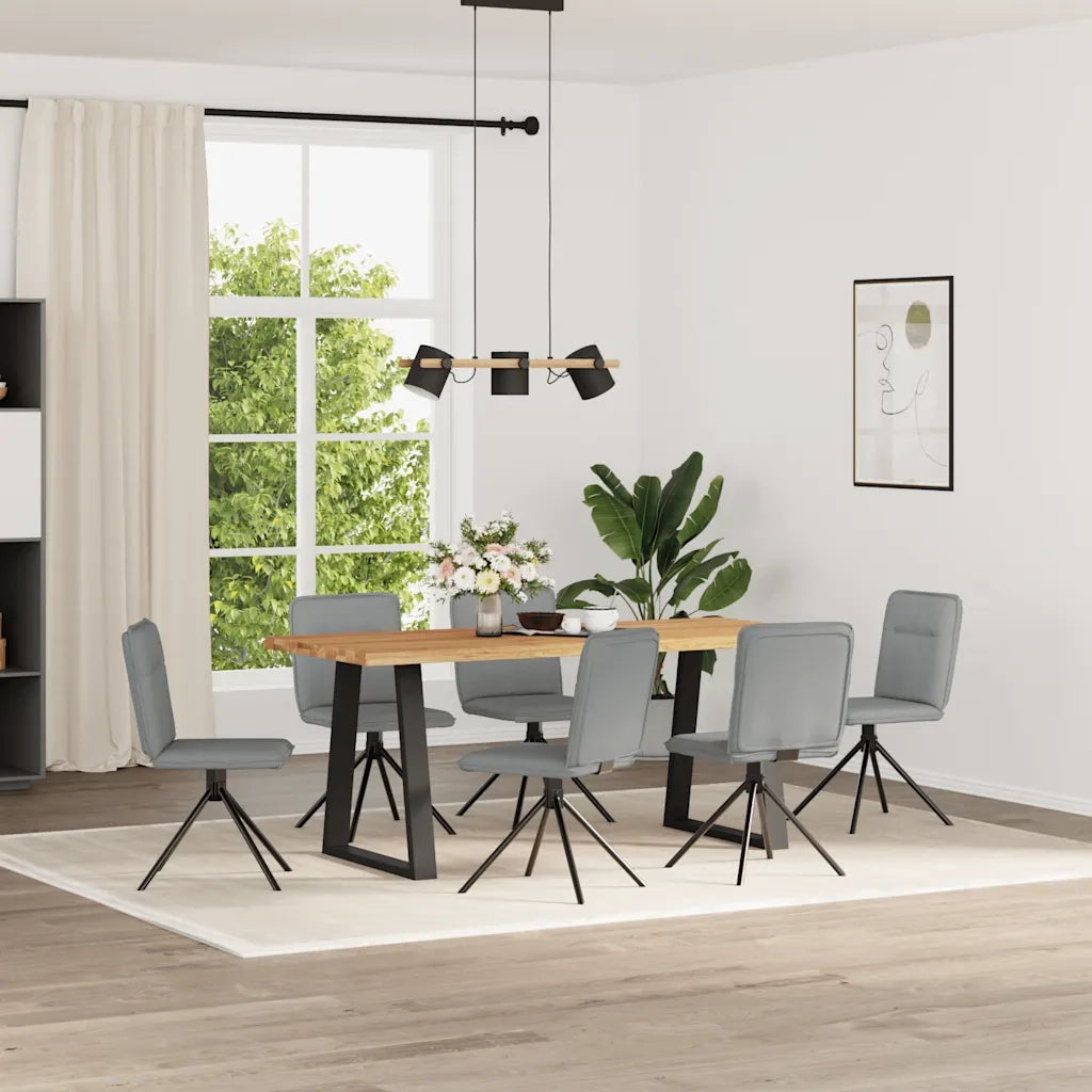 Sedie da Pranzo 6 pz Grigio Chiaro in Tessuto 3315602