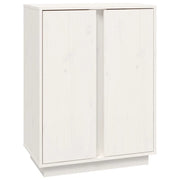 Credenza Bianca 60x35x80 cm in Legno Massello di Pino 814490