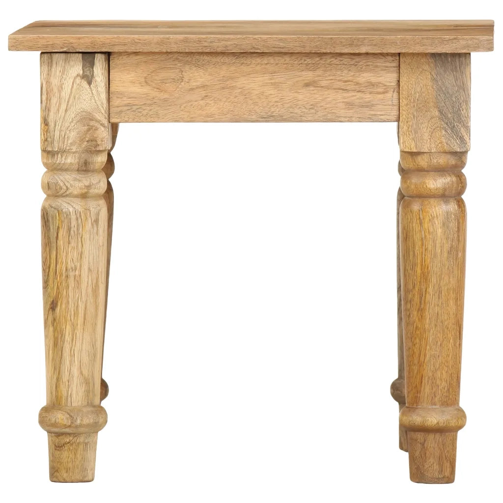 Tavolino di Servizio 43x43x40 cm Legno Massello di Mango 282865