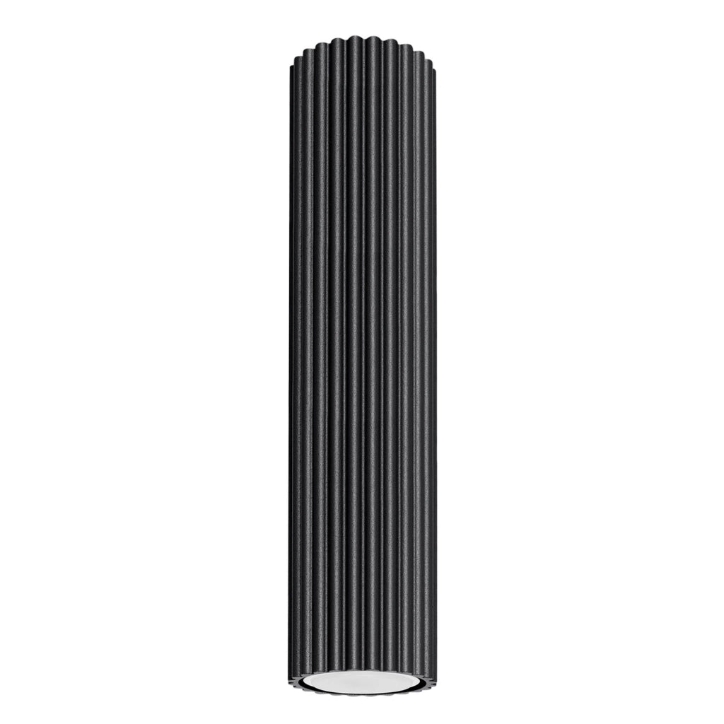 Spot soffitto moderno nero tondo tubo 30cm GU10 Pure Lume