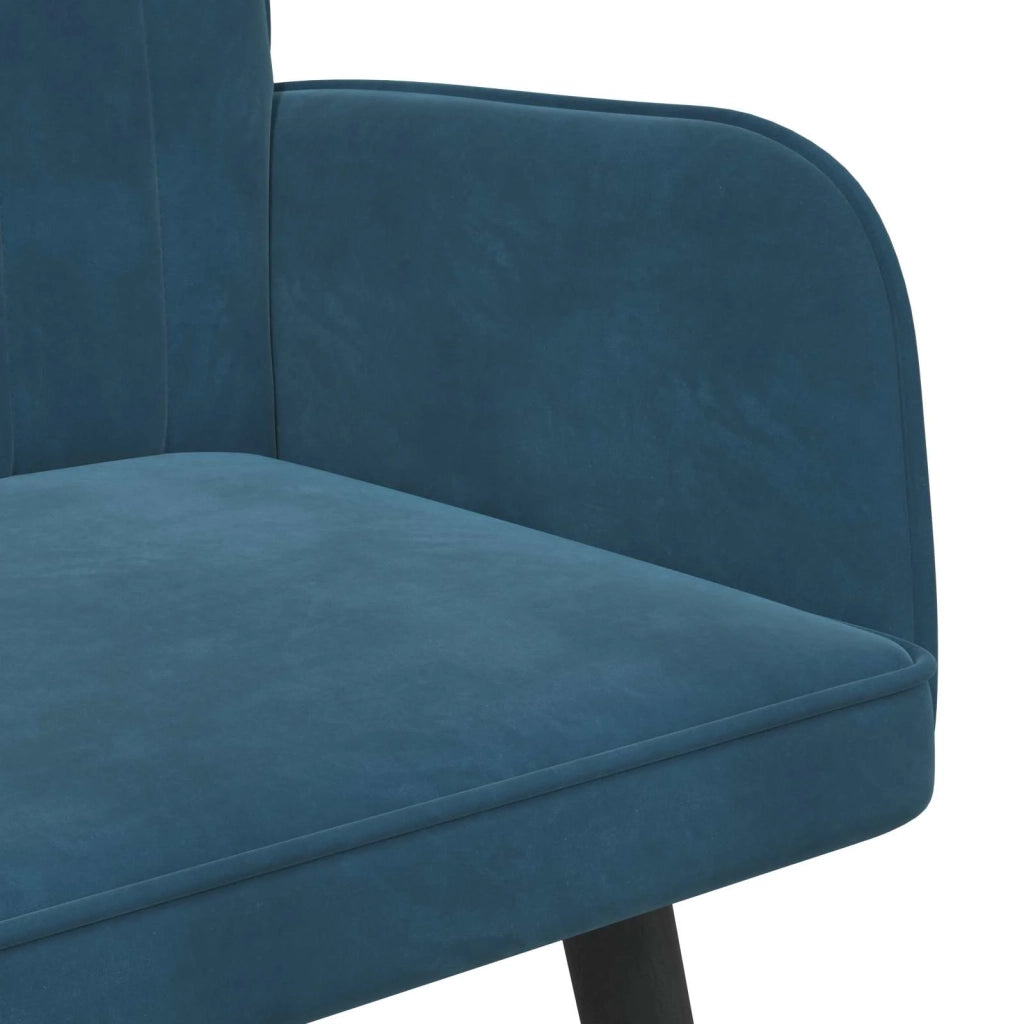 Sofa a Due Posti Blu 115 x 61 x 87 cm Velluto 42028958