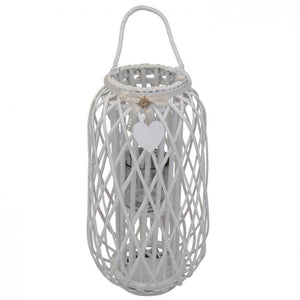 Lanterna Fabienne   in Vimini Bianco