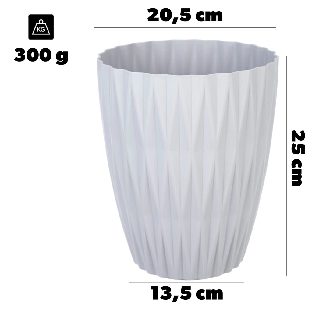 KADAX Doniczka Caro Petit 21 szara lodowa 5760-011