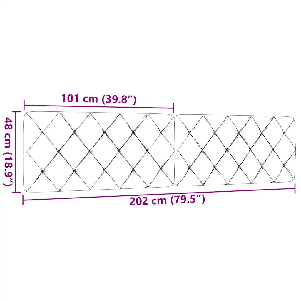 Cuscino Testiera Blu 200 cm in Tessuto CFW6703553