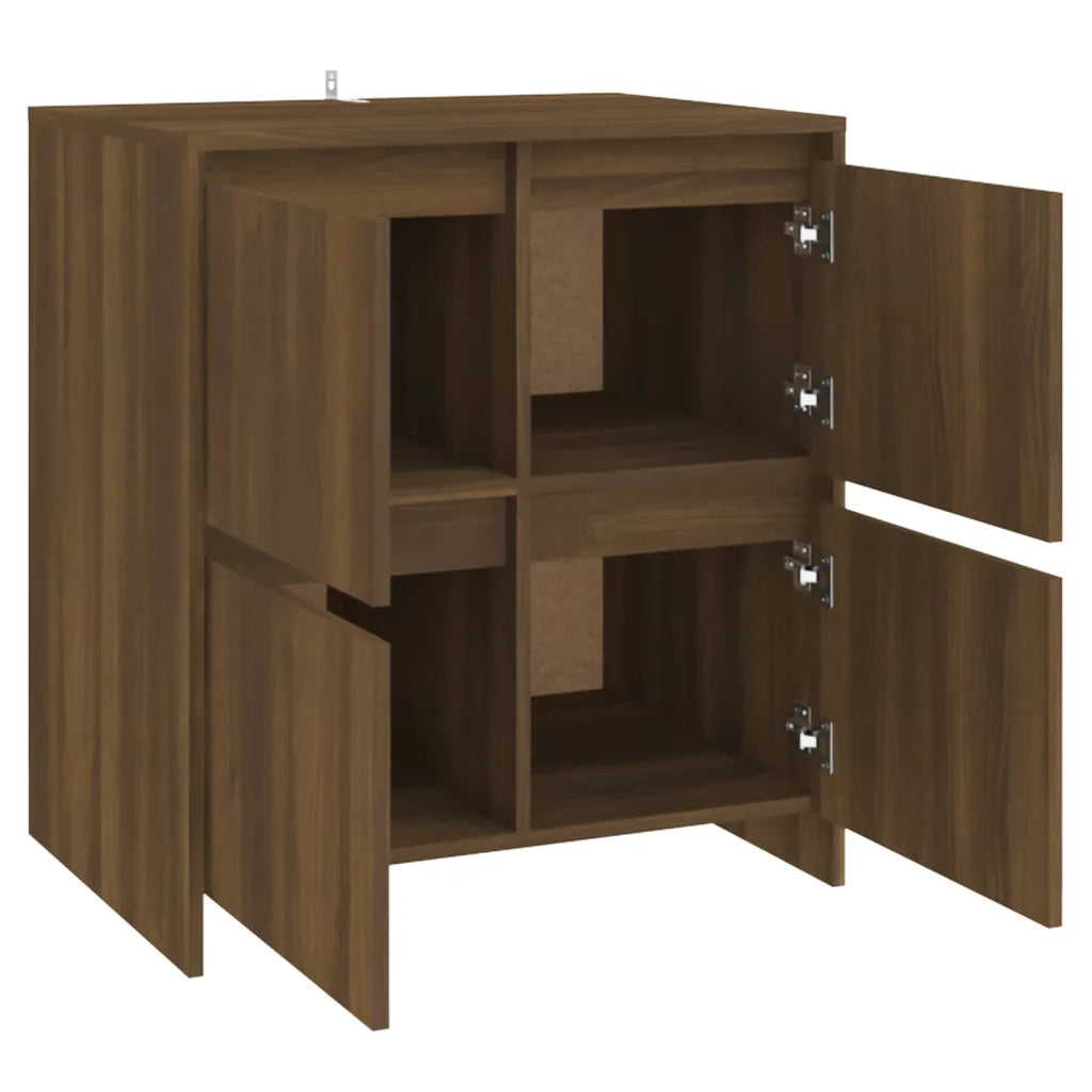 Credenze 2 pz Rovere Marrone 70x41x75 cm in Legno Multistrato 3098096
