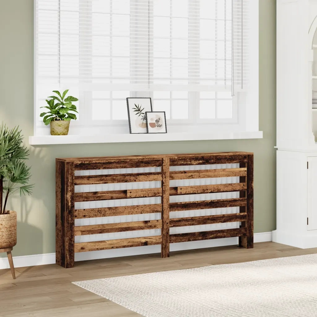 vidaXL Copertura Termosifone Legno Antico 175x20x82 cm in Multistrato