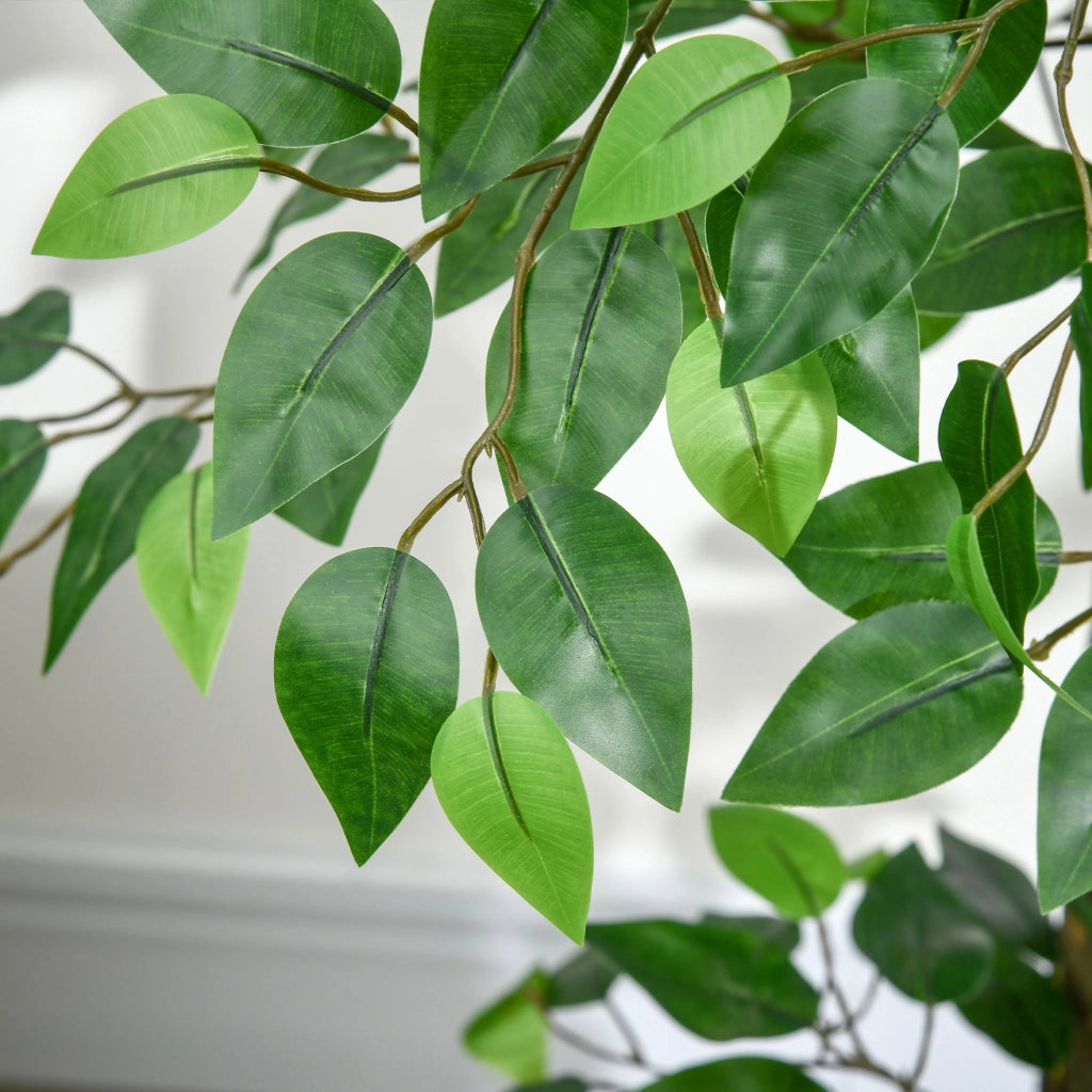 Ficus Artificiale Pianta Decorativa ¨C zephmum ¨C 120 cm Verde Realistico con Vaso