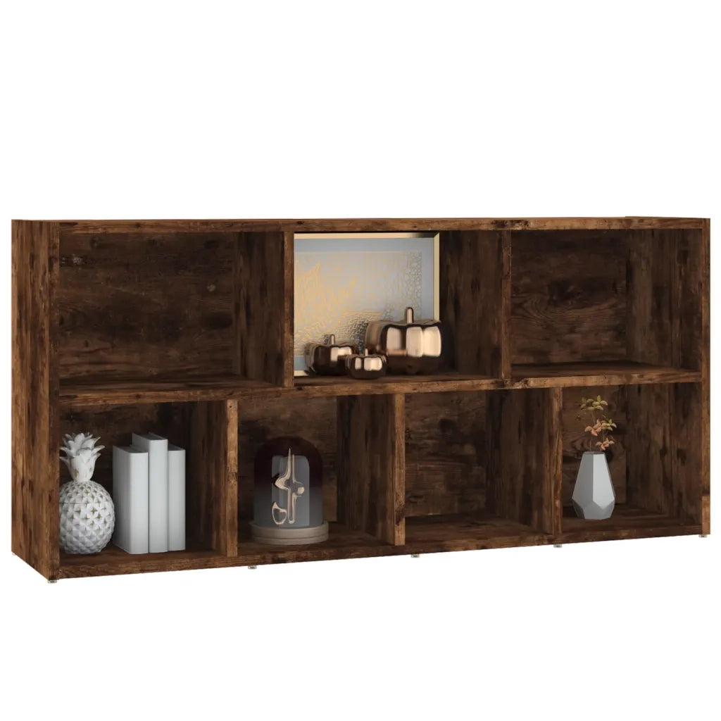 Libreria-Scaffale per Libri-Mobile di Stoccaggio Rovere Fumo 50x25x106 cm