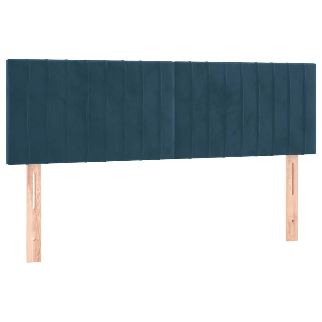 Testiere 2 pz Blu Scuro 72x5x78/88 cm in Velluto