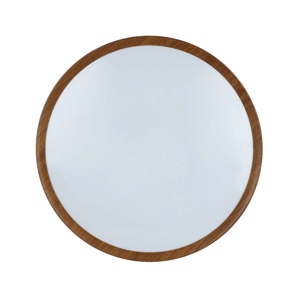 Plafoniera Contemporanea Musurita Policarbonato Noce 6 Luci Led Integrato 5,5W