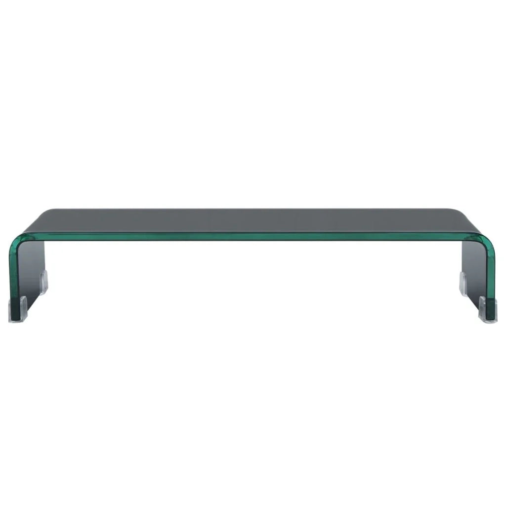 Mobile TV credenza design pratico supporto per monitor 60 cm vetro nero 2502229