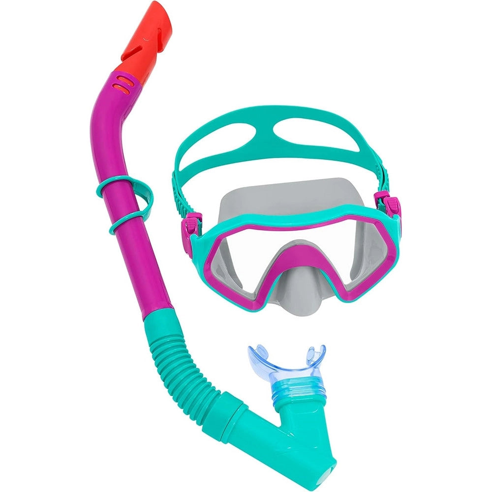 Trade Shop - Set Maschera Per Snorkeling Con Boccaglio Per Bambini 7-14 Anni Colori Ass 24025 -