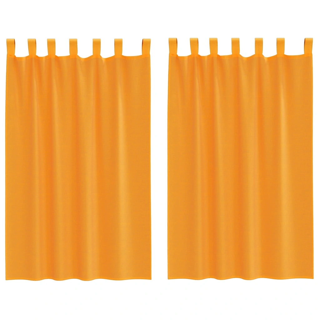 Tende in Voile con Passanti 2 pz Arancio 140x175 cm