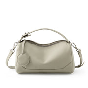 Borsa a tracolla da donna in vera pelle beige