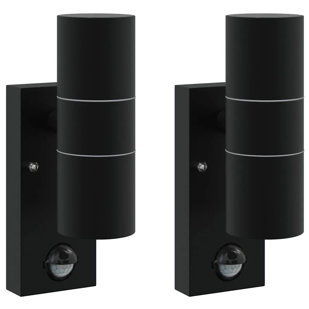 Lampada da Parete Esterna 2 pz Nero 7 x 10 x 22 cm CFW4543977