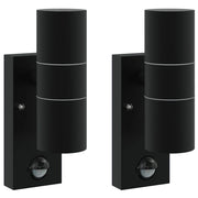 Lampada da Parete Esterna 2 pz Nero 7 x 10 x 22 cm CFW4543977